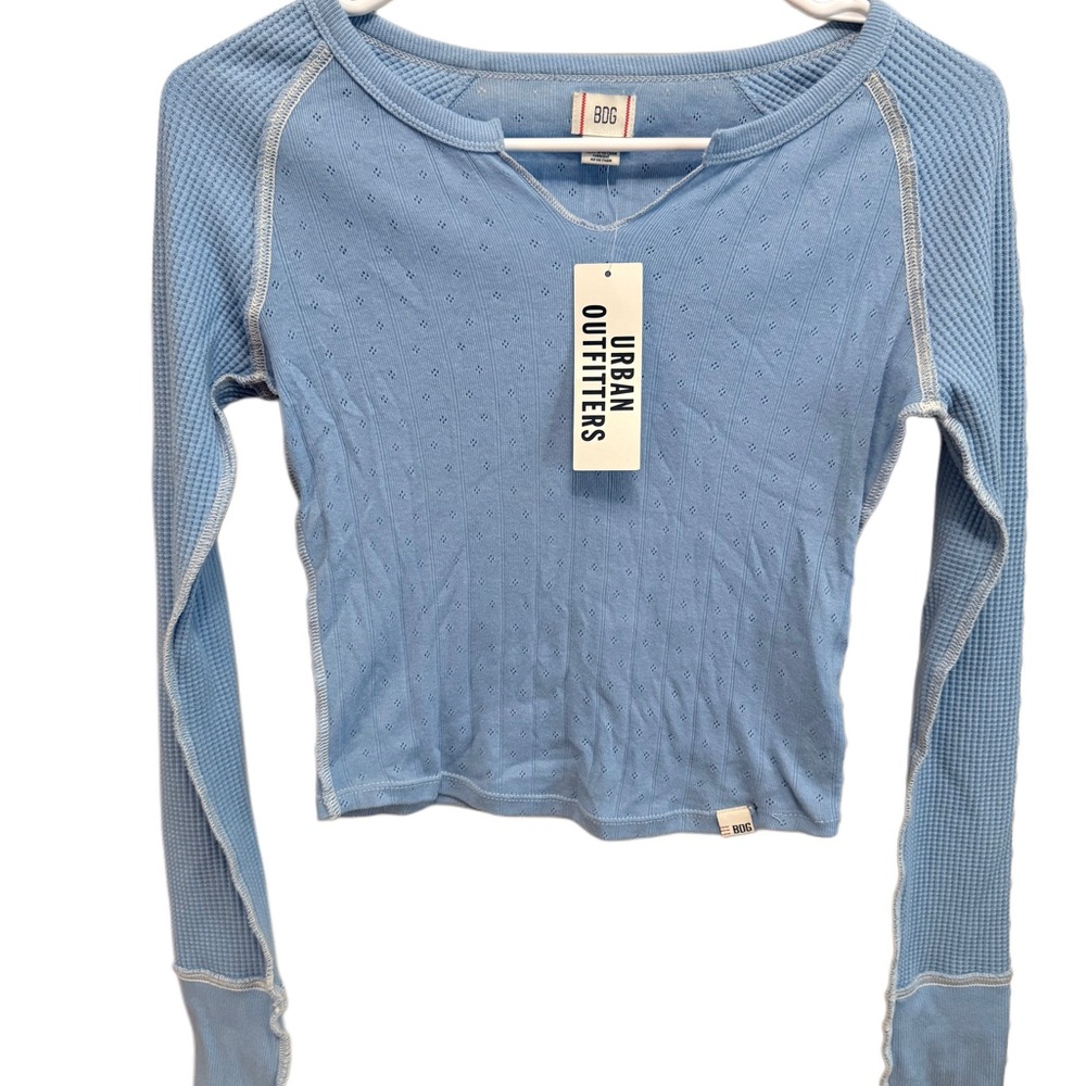Urban Outfitters Sky Blue Long Sleeve Top